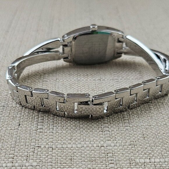 FMD Women Wristwatch Crystals Accent Bezel and Band Silver Tone Watch - Picture 9 of 9